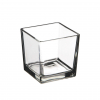 Vaso a cubo in vetro, 10x10 cm, altezza 10 cm