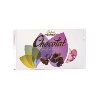 Confetti "Maxtris" al cioccolato sfumato rosa, confezione da 1 kg