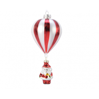 Addobbo Babbo Natale con palloncino, altezza 15 cm