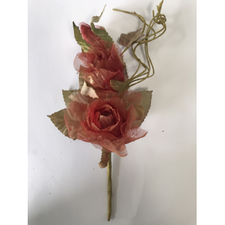 Pick rose rosse in organza, confezione da 6 pezzi