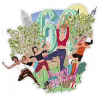 Biglietto POP-UP tridimensionale "Happy birthday 60anni"