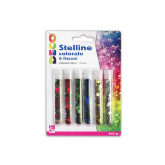 Stellina colori assortiti in flacone da 12 ml, confezione da 6 pezzi