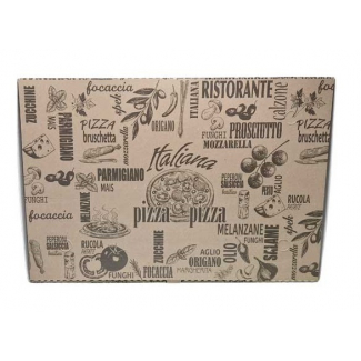 Scatola pizza cartone avana fantasia "Vintage"