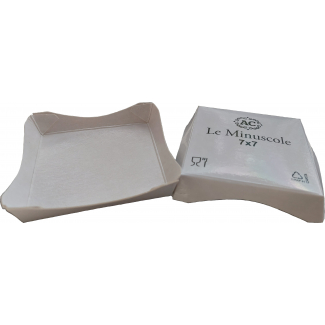 Mini vassoio quadrato in cartoncino bianco, confezione da 66 pezzi, varie misure