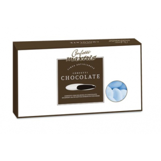 Confetti celesti "Maxtris" al cioccolato, confezione da 1 kg