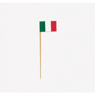 Stuzzicadenti con bandierina italiana, confezione da 144 pezzi