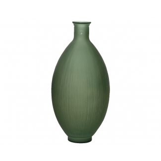 Vaso in vetro riciclato verde opaco, diametro 29 cm, altezza 59 cm