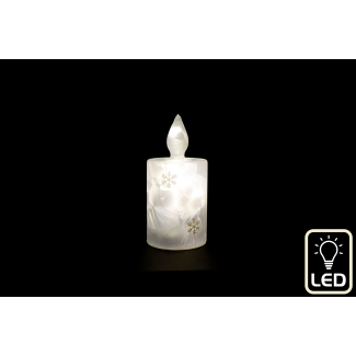 Candela in vetro con luce led, varie altezze