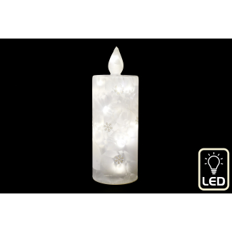 Candela in vetro con luce led, varie altezze