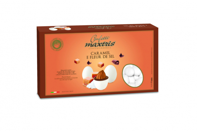 Confetti bianchi "Maxtris" caramel e fleur de sel, confezione da 1 kg