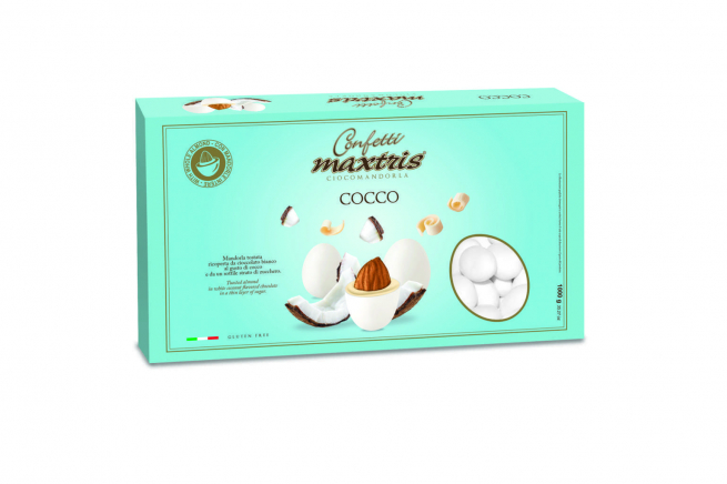 Confetti bianchi "Maxtris" cocco, confezione da 1 kg