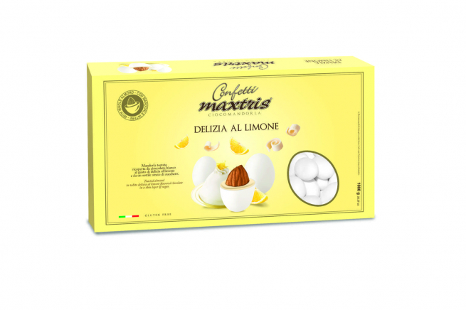 Confetti bianchi "Maxtris" delizia al limone, confezione da 1 kg
