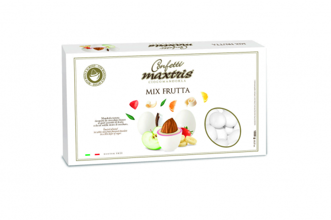 Confetti bianchi "Maxtris" frutta, confezione da 1 kg