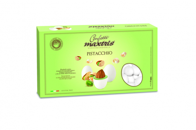 Confetti bianchi "Maxtris" pistacchio, confezione da 1 kg