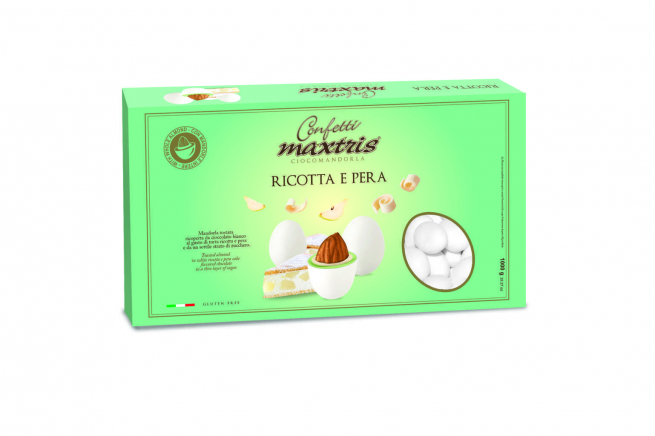 Confetti bianchi "Maxtris" ricotta e pera, confezione da 1 kg