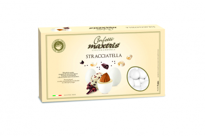 Confetti bianchi "Maxtris" stracciatella, confezione da 1 kg