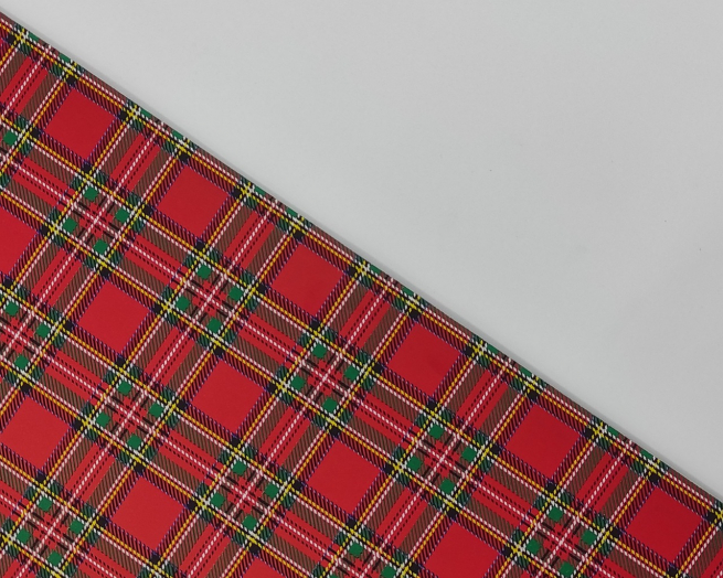 Carta regalo tartan rosso, formato 70x100 cm, confezione da 25 fogli