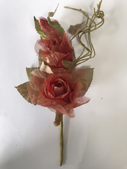 Pick rose rosse in organza, confezione da 6 pezzi