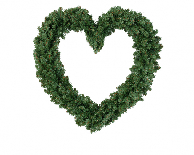 Cuore "Imperial" di pino verde, altezza 50 cm