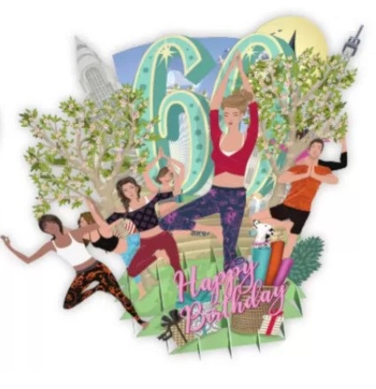 Biglietto POP-UP tridimensionale "Happy birthday 60anni"