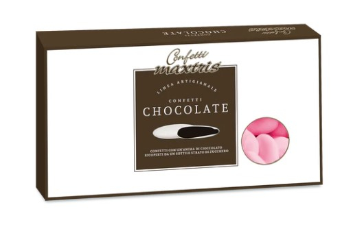 Confetti rosa "Maxtris" al cioccolato, confezione da 1 kg