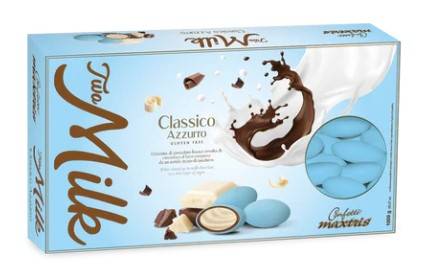 Confetti celesti "Two Milk" classici, confezione da 1 kg