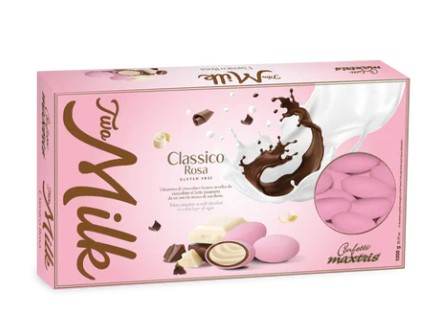 Confetti rosa "Two Milk" classici, confezione da 1 kg