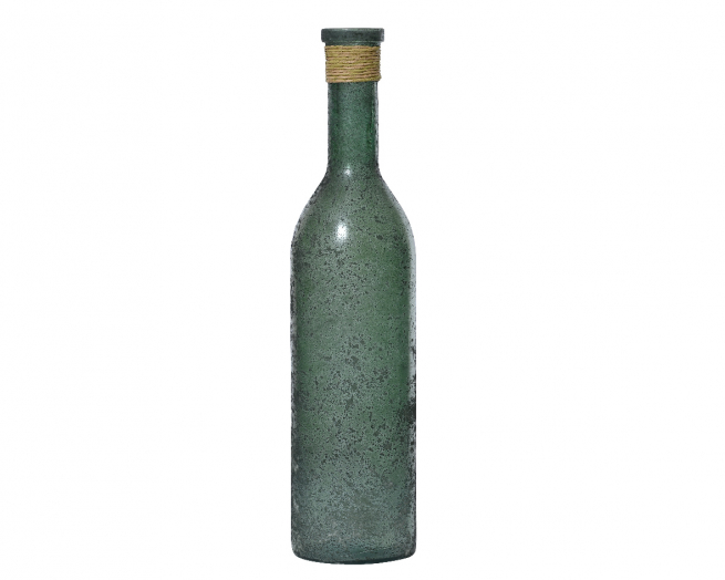 Vaso in vetro riciclato verde, diametro 18 cm, altezza 75 cm